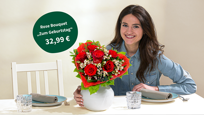 Rose Bouquet „Zum Geburtstag“ for 32,99 €