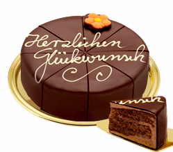 Sacher Cake "Glückwunsch"