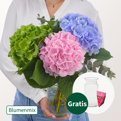 Traumhafte Hortensien mit Eukalyptus