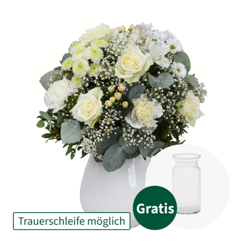 Trauerstrauß in Weiß